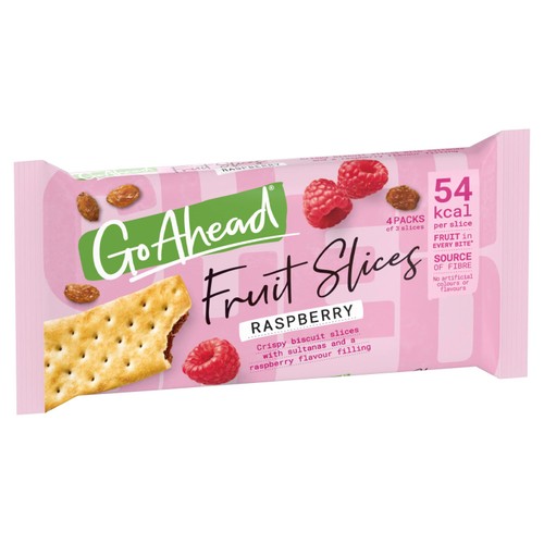 Go Ahead Raspberry Crispy Fruit Slices Snack Bars Multipack thumbnail 3