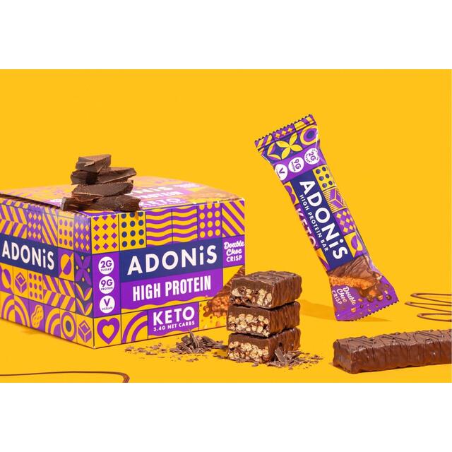 ADONiS Double Choc Crisp Keto Protein Bar  thumbnail 2