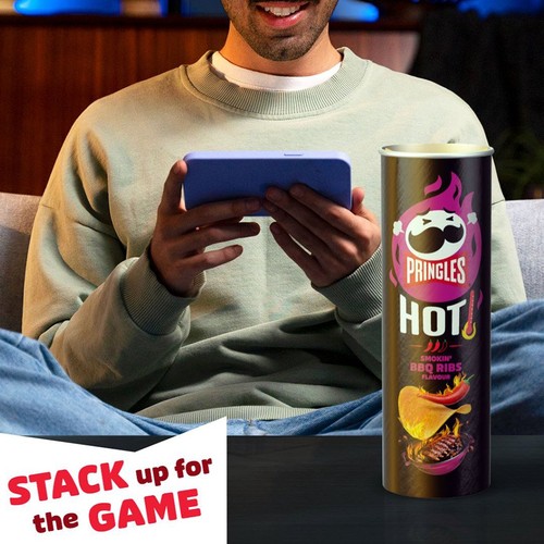 Pringles Hot Smoky BBQ Ribs Sharing Crisps thumbnail 2