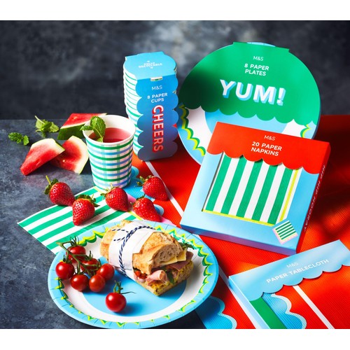 M&S Orange Paper Tablecloth thumbnail 3