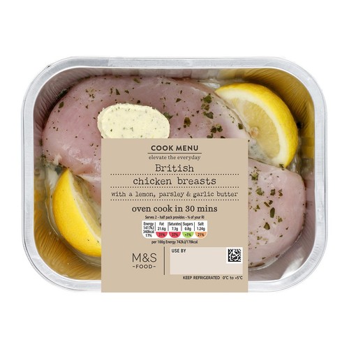 M&S Cook Menu 2 Lemon & Garlic Chicken Breasts  thumbnail 2