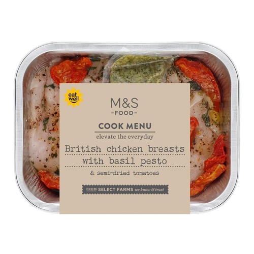 M&S Cook Menu Basil Pesto Chicken Breasts