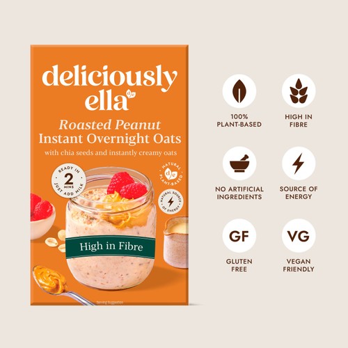 Deliciously Ella Peanut Instant Overnight Oats thumbnail 2