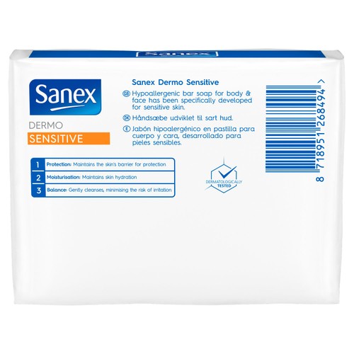Sanex Sensitive Skin Bar Soap thumbnail 2
