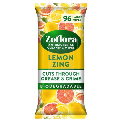 Zoflora Lemon Zing Antibacterial Multi-surface Wipes