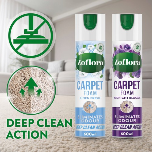 Zoflora Midnight Blooms Carpet Fresh & Care Foam thumbnail 3