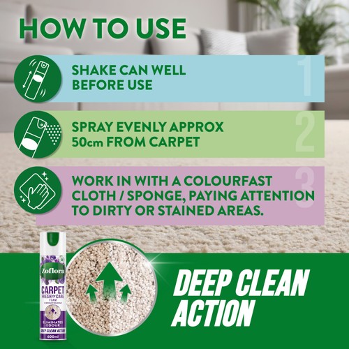 Zoflora Midnight Blooms Carpet Fresh & Care Foam thumbnail 4