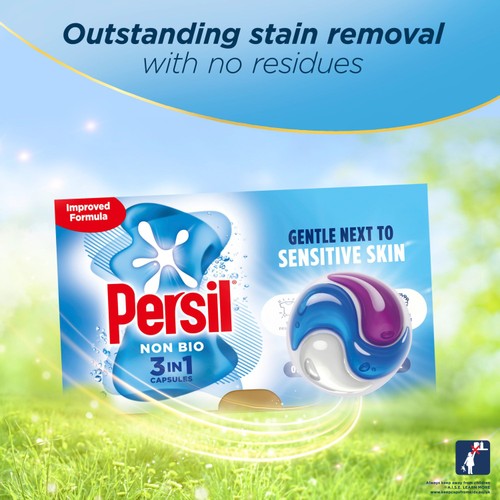 Persil Non Bio 3 in 1 Laundry Washing Detergent Capsules 36 Washes thumbnail 2