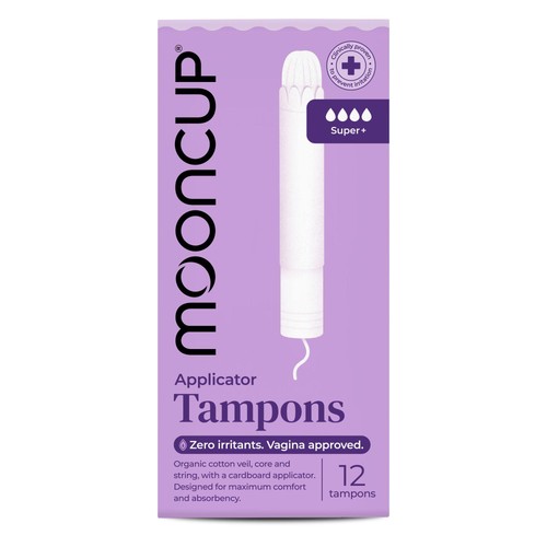 &SISTERS by Mooncup Organic Cotton Eco-applicator Tampons, Heavy