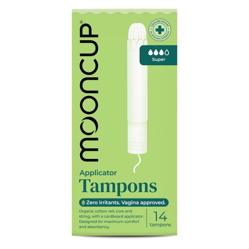 &SISTERS by Mooncup Organic Cotton Eco-applicator Tampons, Medium