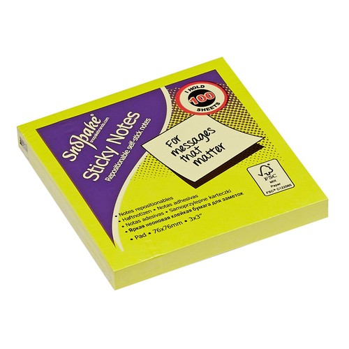 Snopake Neon Sticky Notes 3"x3" 600 Sheets thumbnail 5