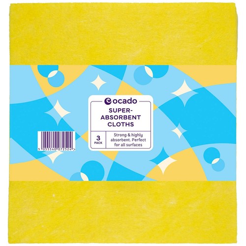 Ocado 3 Super Absorbant Cloths thumbnail 2