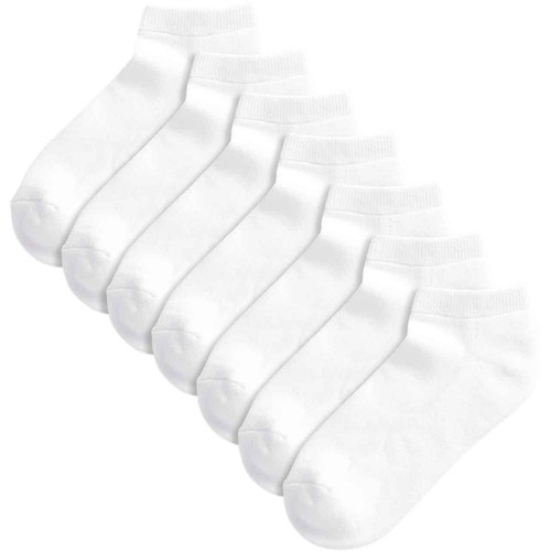 M&S Kids Half Terry Trainer Liner, 6-8.5, White, 7 Pack