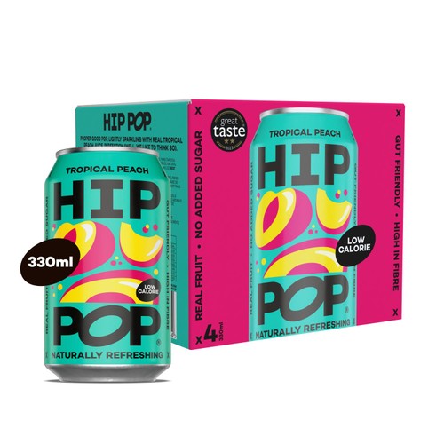 Hip Pop Tropical Peach Living Soda