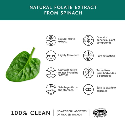 Together Health Folate, Natural Folic Acid 400 mcg thumbnail 3