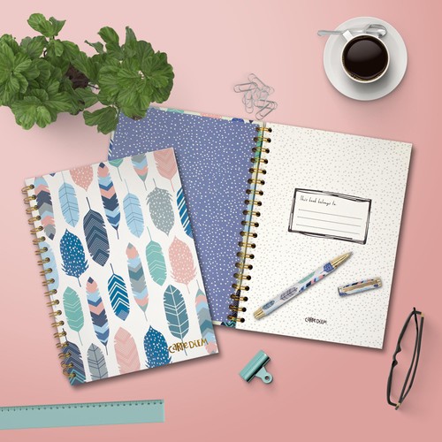 Pukka Pad - Carpe Diem B5 Spiral Hardcover Notebook Feathers thumbnail 6