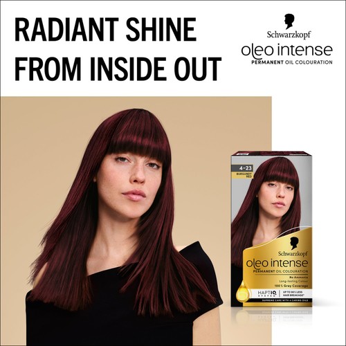 Schwarzkopf Oleo Intense Permanent Oil Colour 4-23 Burgundy Red Hair Dye thumbnail 5