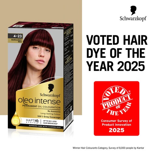 Schwarzkopf Oleo Intense Permanent Oil Colour 4-23 Burgundy Red Hair Dye thumbnail 7