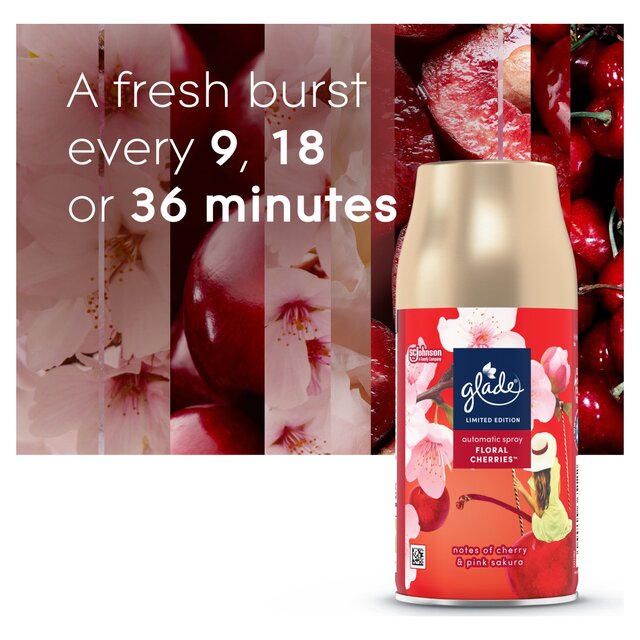 Glade Automatic Spray Air Freshener Holder & Refill Floral Cherries 269ml thumbnail 6
