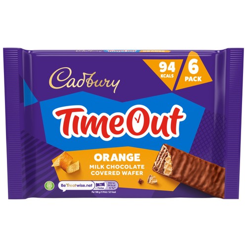 Cadbury Timeout Orange Milk Chocolate Wafer Bar Multipack thumbnail 2
