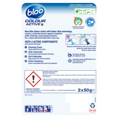 Bloo Colour Active+ Bleach Toilet Rim Blocks thumbnail 6