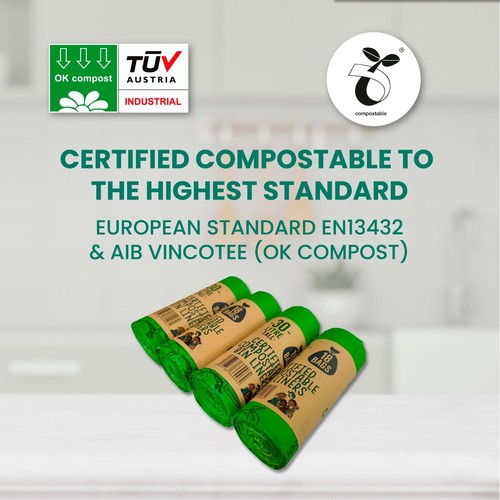 Eco Green Living Certified Compostable 30L Bin Bags thumbnail 3