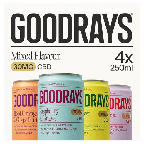 Goodrays CBD Drinks - Four Flavour Mixpack
