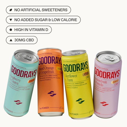 Goodrays CBD Drinks - Four Flavour Mixpack thumbnail 2