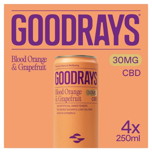 Goodrays CBD Drinks - Blood Orange & Grapefruit