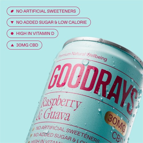Goodrays CBD Drinks - Raspberry & Guava thumbnail 2