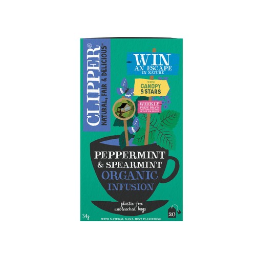Clipper Peppermint & Spearmint Organic Tea Bags thumbnail 2