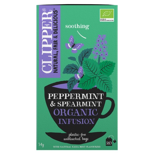Clipper Peppermint & Spearmint Organic Tea Bags thumbnail 3