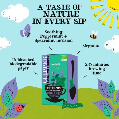 Clipper Peppermint & Spearmint Organic Tea Bags thumbnail 4