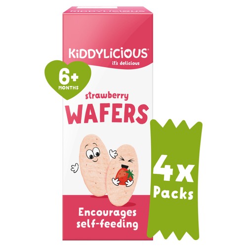 Kiddylicious Strawberry Mini Wafers Baby Snacks 6 months+ thumbnail 2