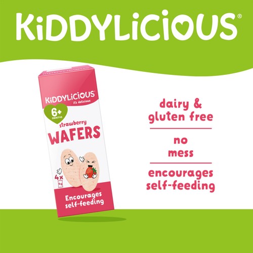 Kiddylicious Strawberry Mini Wafers Baby Snacks 6 months+ thumbnail 4