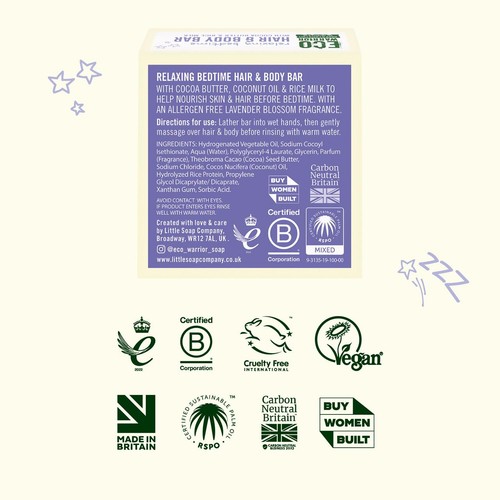 Eco Warrior Baby & Child Relaxing Bedtime Hair & Body Soap Bar thumbnail 8