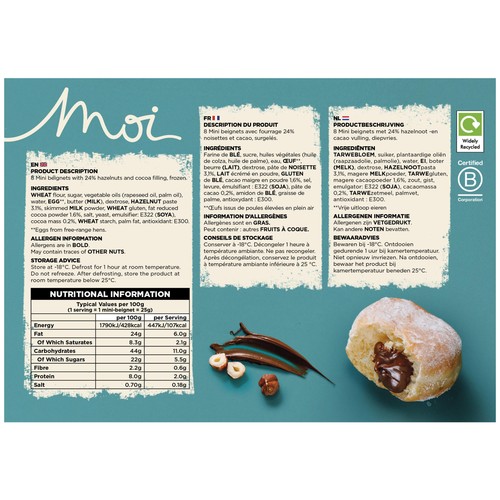 MOI Cocoa & Hazelnut filled Mini Beignets thumbnail 3