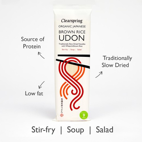 Clearspring Organic Japanese Brown Rice Udon Noodles thumbnail 3