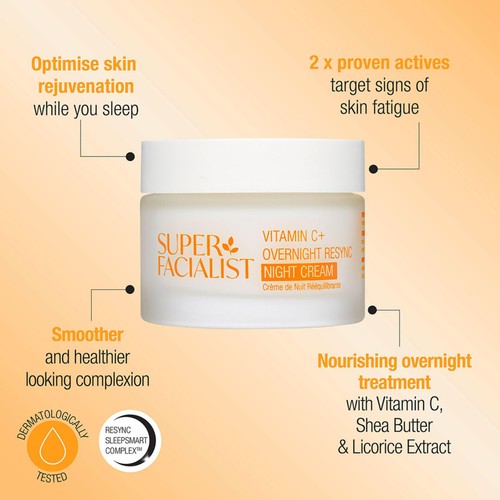 Super Facialist Vitamin C+ SleepSmart Overnight Resync Night Cream thumbnail 3