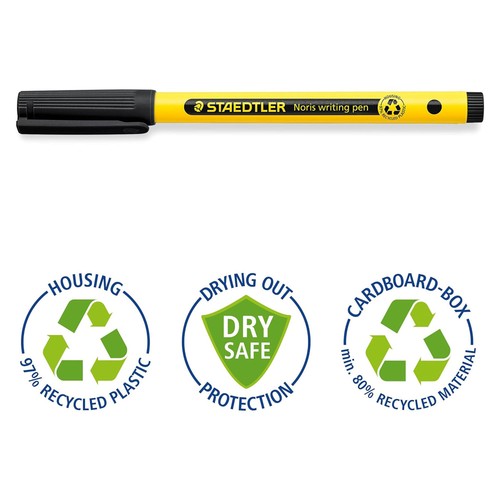 STAEDTLER Noris Handwriting Pen Black 2pk thumbnail 3