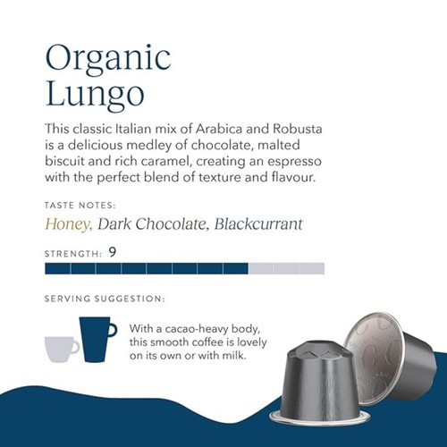 CRU Kafe Organic Fairtrade Lungo Pods 20s thumbnail 3