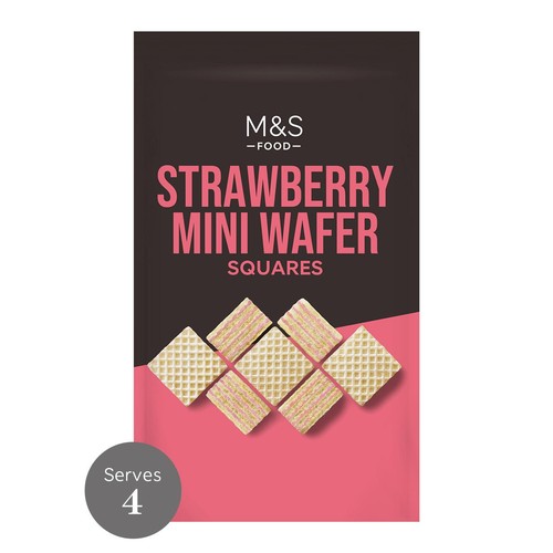 M&S Strawberry Mini Wafer Squares thumbnail 2