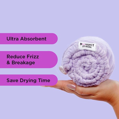 Noughty Microfibre Hair Towel Wrap - The Purple One thumbnail 3