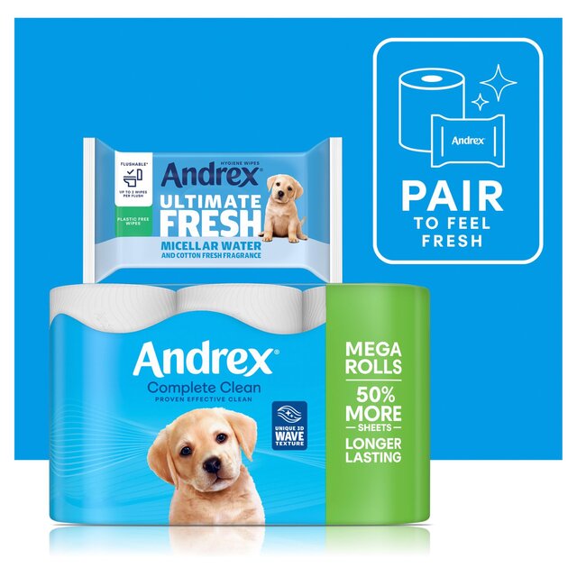 Andrex Complete Clean Toilet Roll Mega Rolls thumbnail 5