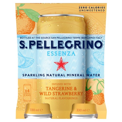 San Pellegrino Essenza Sparkling Water Tangerine & Strawberry thumbnail 2