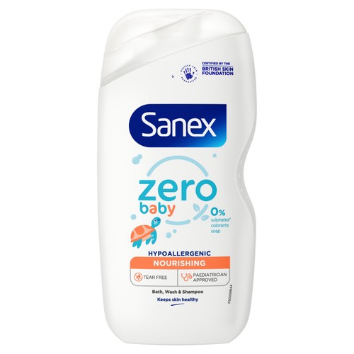 Sanex Zero% Nourishing Baby Bath & Wash  thumbnail 2