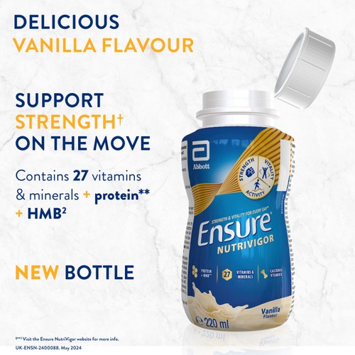 Ensure NutriVigor, Vanilla Flavour Nutritional Ready to Drink Shake thumbnail 2
