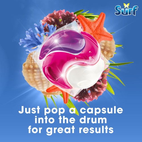 Surf Deep Sea 3 in 1  Laundry Washing Detergent Capsules 36 Washes thumbnail 6
