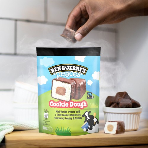 Ben & Jerry's Cookie Dough Peaces Ice Cream Frozen Snack thumbnail 2
