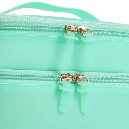 M&S Womens Collection, Double Tier Wash Bag, One Size, Mint thumbnail 2